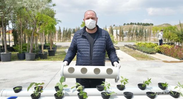 Çiğli’de balkonlarda topraksız tarıma destek