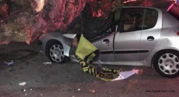 Devrilen ağaç 3 otomobile zarar verdi