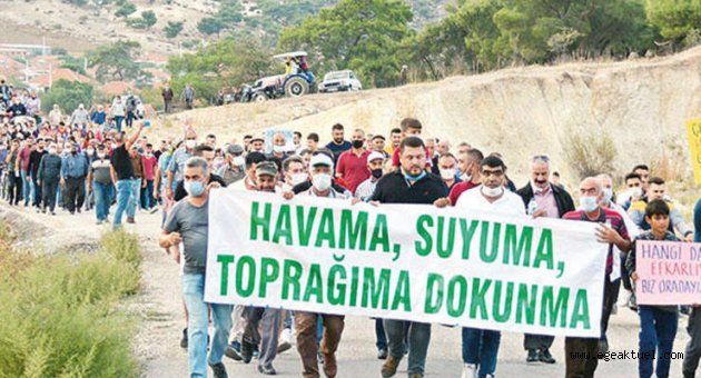 Dikili’de kum ocağı isyanı