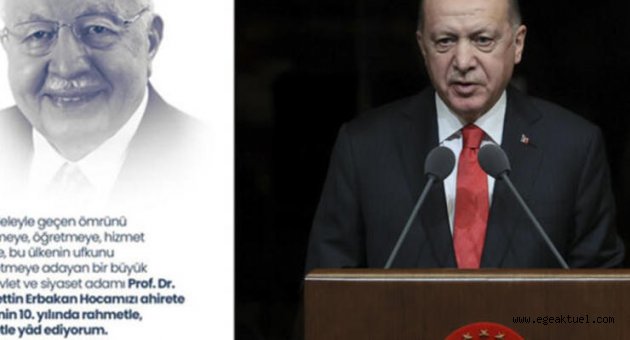 Erdoğan, Necmettin Erbakan'ı andı