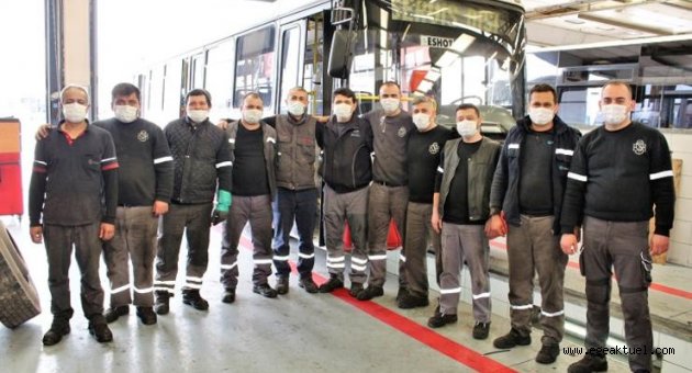 ESHOT yıpranan otobüsleri tamir ve bakımla yeniliyor