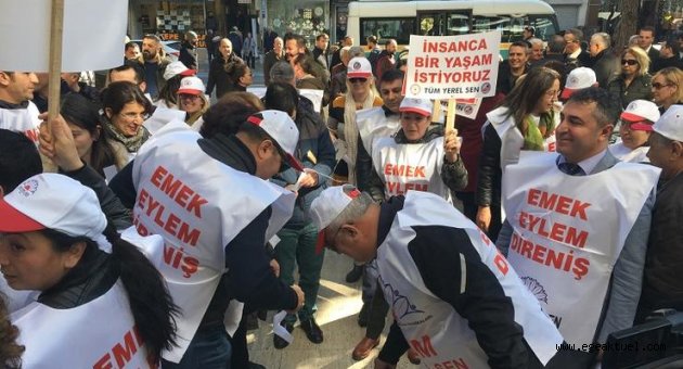 Gaziemir Belediyesi'nde memur eylemi!