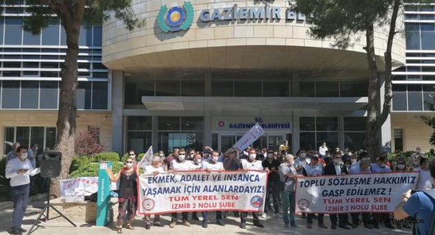 Gaziemir Belediyesi'nde memurların eylemi sürüyor: "Artık iş bırakma sürecine gelindi"
