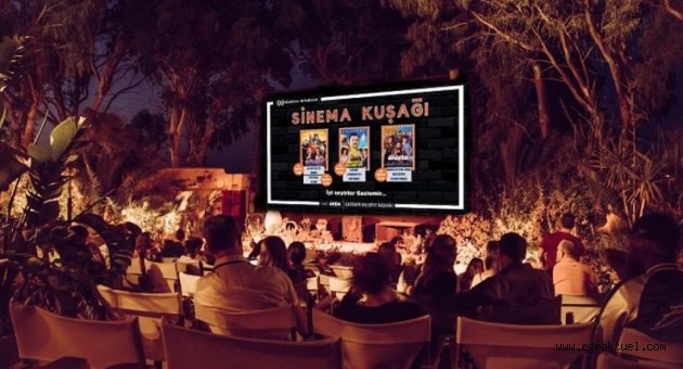 Gaziemir’de açık havada sinema keyfi