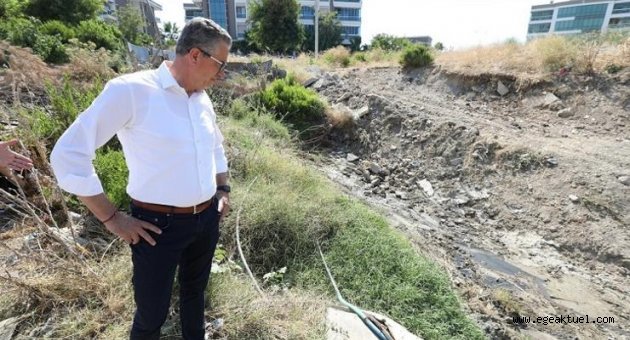 Gaziemir’de “Dere”ye akan kanalizasyon sorunu çözülüyor!