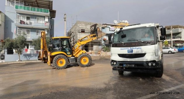 Gaziemir’de yağmur seferberliği