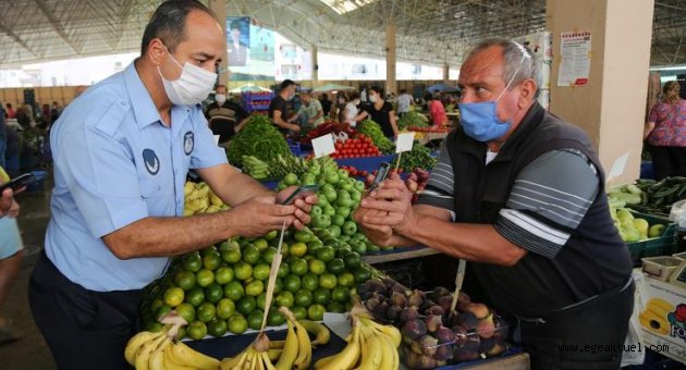 Gaziemir pazarlarında HES kodu denetimi