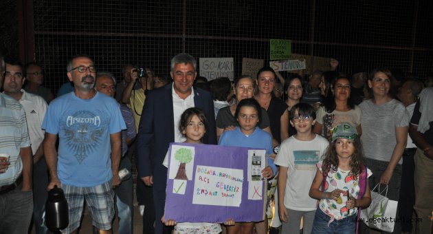 Go-Kart pisti için gece yarısı eylem