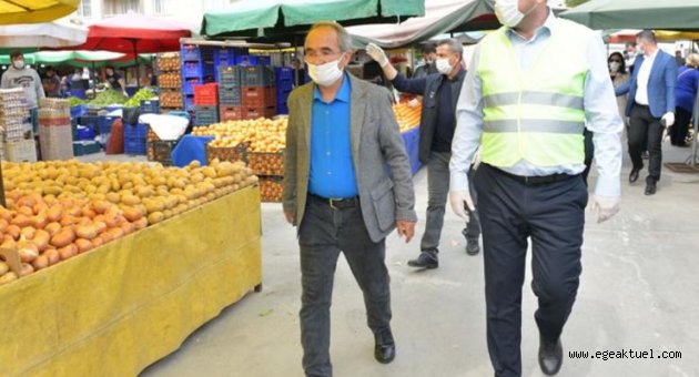 Gümrükçü’den pazar yerinde denetim