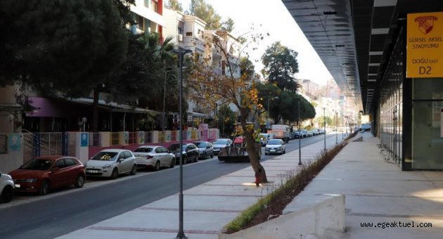 Gürsel Aksel Stadyumu’nun çevresi yenilendi