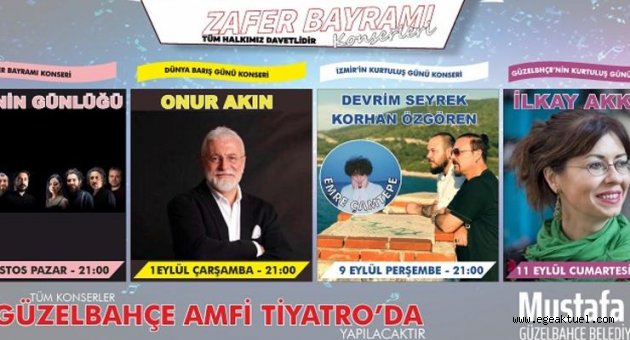 Güzelbahçe’de Zafer Bayramı konserleri başlıyor