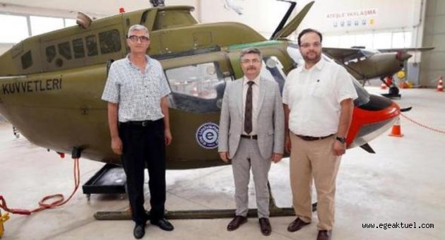 Havacılık öğrencileri için helikopter bağışlandı
