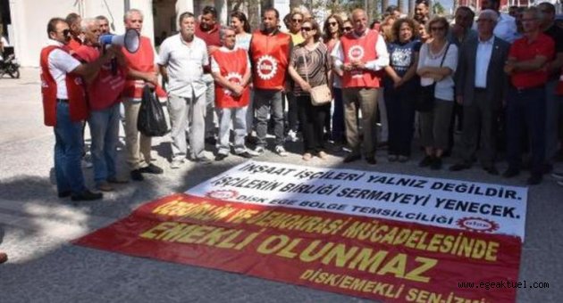 İşçilere DİSK'ten destek