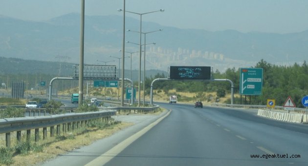 İzmir-Aydın Otobanında Hız Yapan Yandı