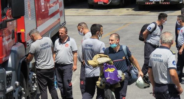 İzmir Büyükşehir Belediyesi Manavgat yangınına müdahale için araç gönderdi