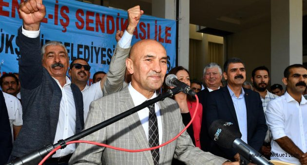 İzmir Büyükşehir'de sözleşmeyi halay çekerek kutladılar