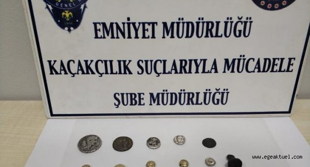 İzmir’de alışveriş merkezinin otoparkında tarihi eser operasyonu