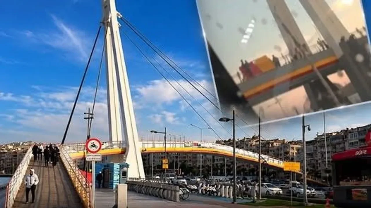 İzmir Göztepe Köprüsü’nde polis ekipleri önlem aldı