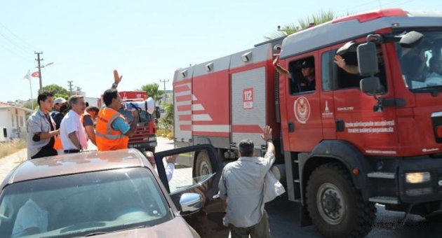 İzmir İtfaiyesi alkışlarla uğurlandı alkışlarla karşılandı