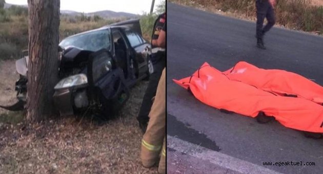 İzmir'de otomobil ağaca çarptı: 3 ölü, 1 yaralı