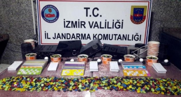 İzmir'de sendika binasına kumar baskını