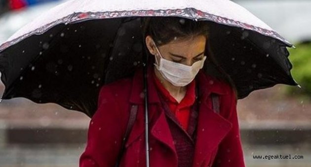 İzmir'de soğuk ve yağışlı hava