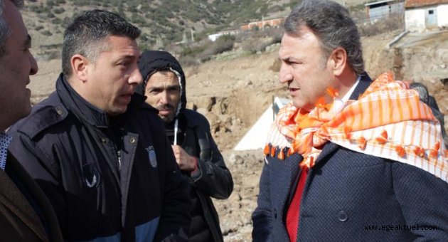 İduğ, Bornova'daki afeti yerinde inceledi