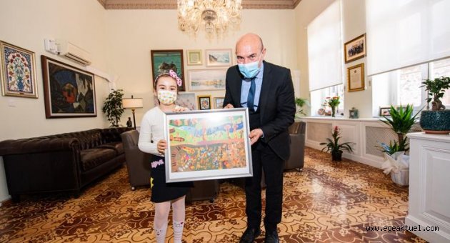 Japonya’dan ödülle dönen Lara’dan Başkan Soyer’e ziyaret