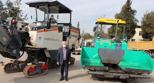 Karabağlar Belediyesi Şantiyesi'ne son teknoloji araçlar