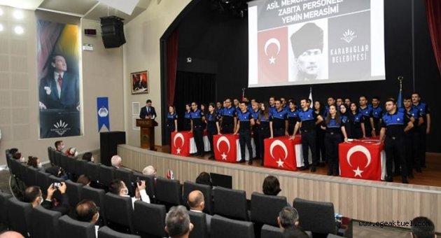 Karabağlar’da 39 zabıta memuru yemin etti