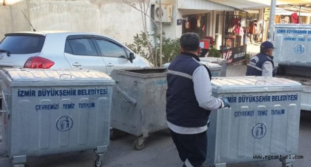 Karabağlar’da konteynerler yenileniyor