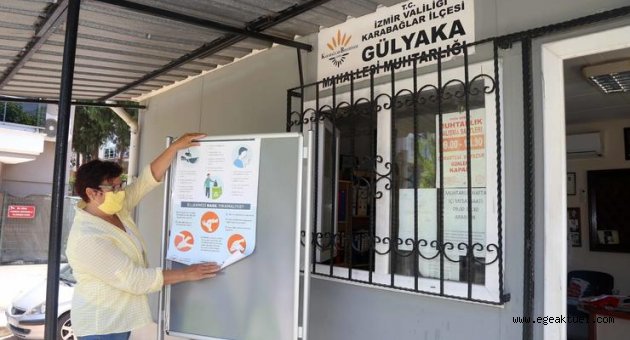 Karabağlar’da muhtarlara duyuru panosu