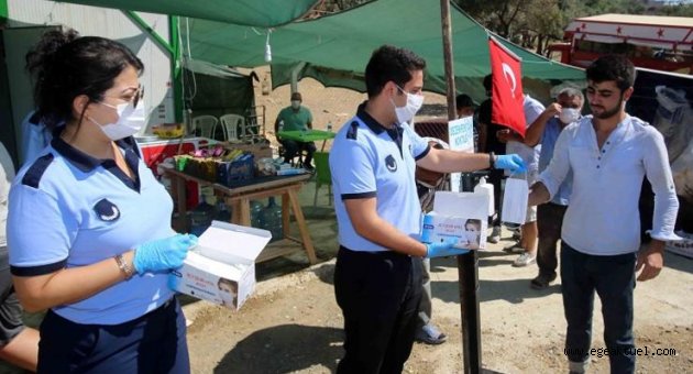 Karabağlar’da sosyal mesafeli satış