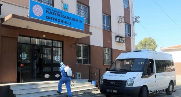 Karabağlar’da YKS merkezleri de dezenfekte edildi