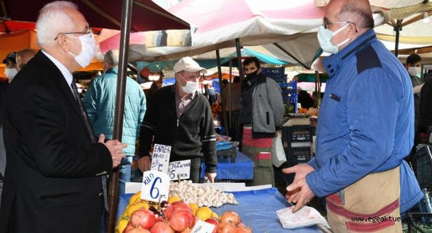 Karabağlar pazarlarında önlemler sıklaştırıldı