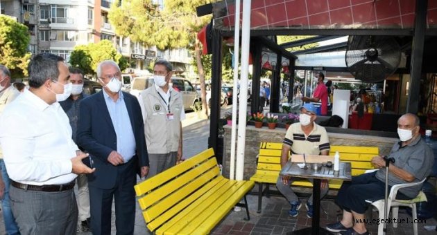 Karabağlar'da koronavirüs denetimleri sürüyor