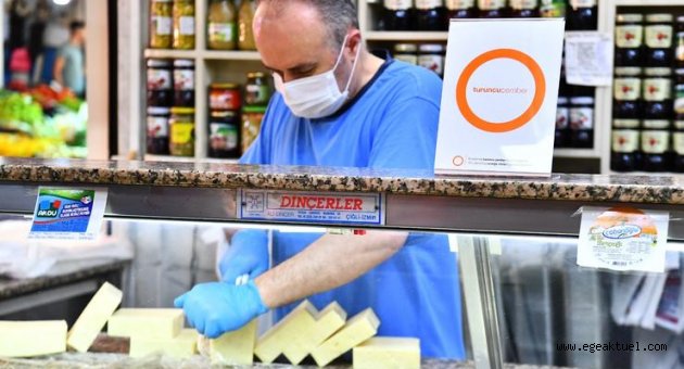 Kemeraltı çarşısı da turuncu çember içinde