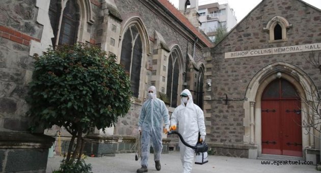 Konak’ta ibadethanelere dezenfekte seferberliği
