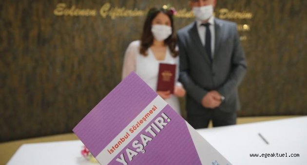 Konak’ta nikâhla İstanbul sözleşmesi bir arada