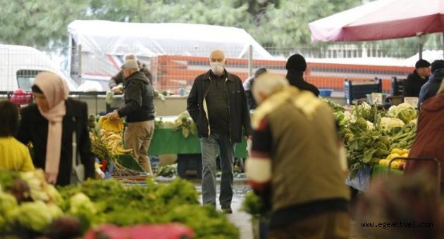 Konak'ta pazaryerlerine Korona önlemi