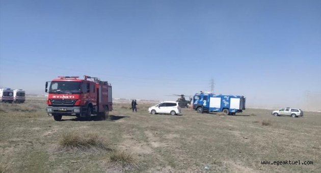 Konya'da askeri eğitim uçağı düştü: