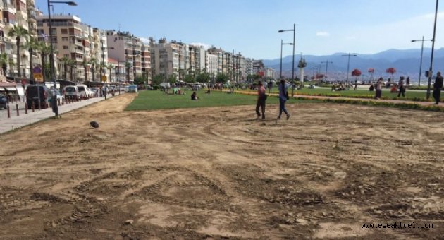 Kordon'a çim dayanmıyor!