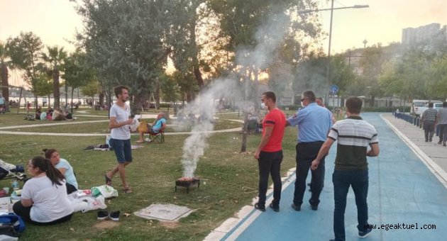 Mangallar toplandı, çevreyi kirleten bir kişiye para cezası kesildi