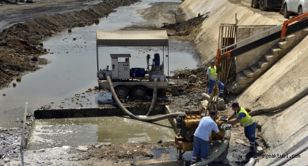 Meles’te yapılan betonlama, İZSU’ya büyük hız kazandırıyor