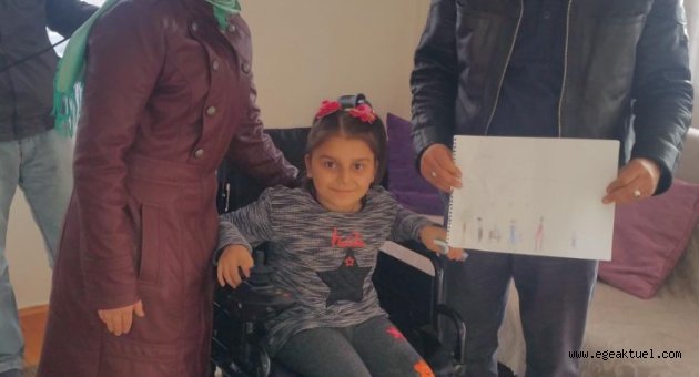 Minik Sena’dan Başkan Ergün’e Resimli Teşekkür