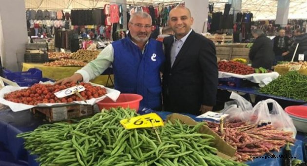 Narlıdere Belediye Başkan Aday Adayı Kılıç'tan pazaryeri mesaisi
