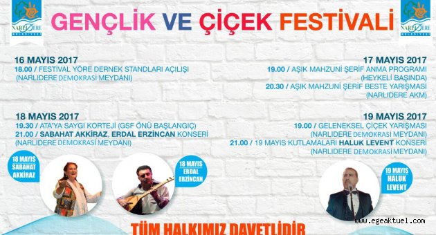 Narlıdere Belediyesi Gençlik ve Çiçek Festivali başlıyor