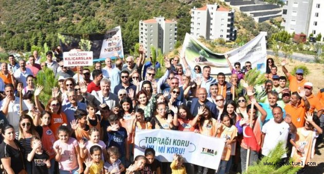 Narlıdere’de 600 fidan toprakla buluştu