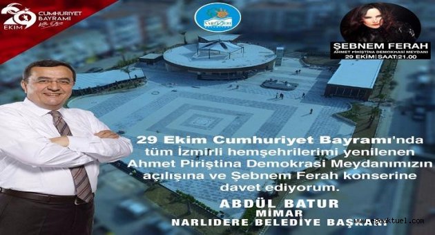 Narlıdere’nin meydanı 29 Ekim’de açılıyor