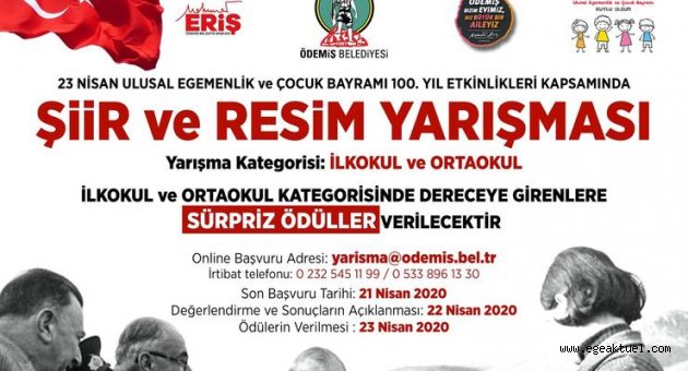 Ödemiş Belediyesi’nden 100. yıl şiir ve resim yarışması